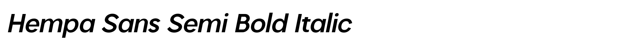 Hempa Sans Semi Bold Italic image
